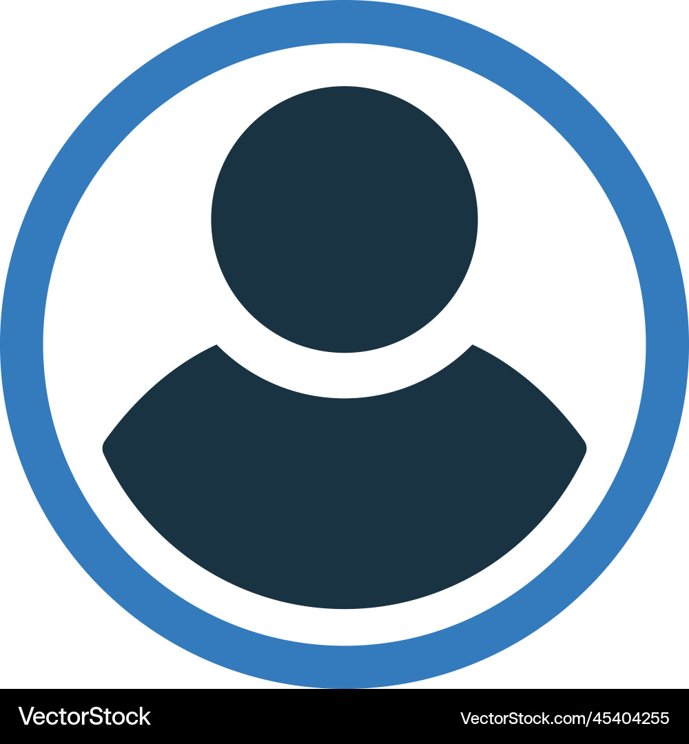 User icon simple editable graphics Vector Image
