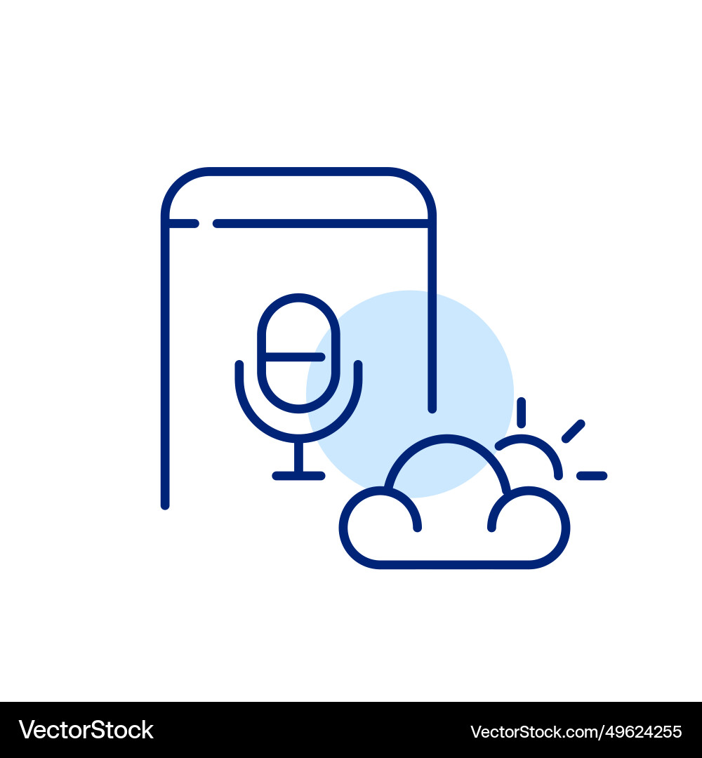 Using personal voice assistant to get weather Vector Image