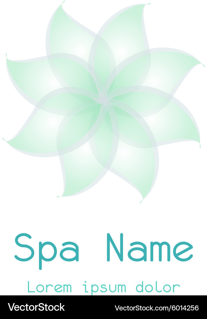 Colored background with text and spa icons Vector Image
