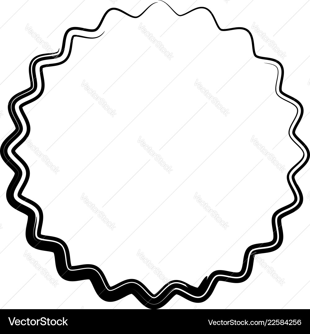 Contour shape with different distortion effect Vector Image
