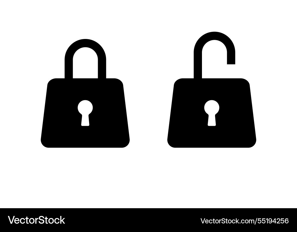 Flat design lock pad icon for security and access Flat design lock pad icon for security and access vector image