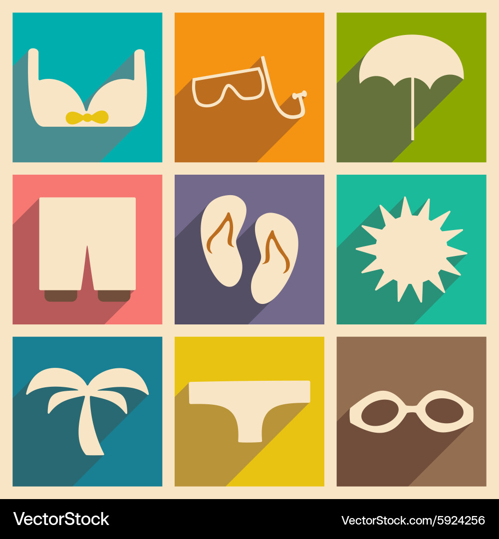 Flat with shadow concept and mobile application Vector Image