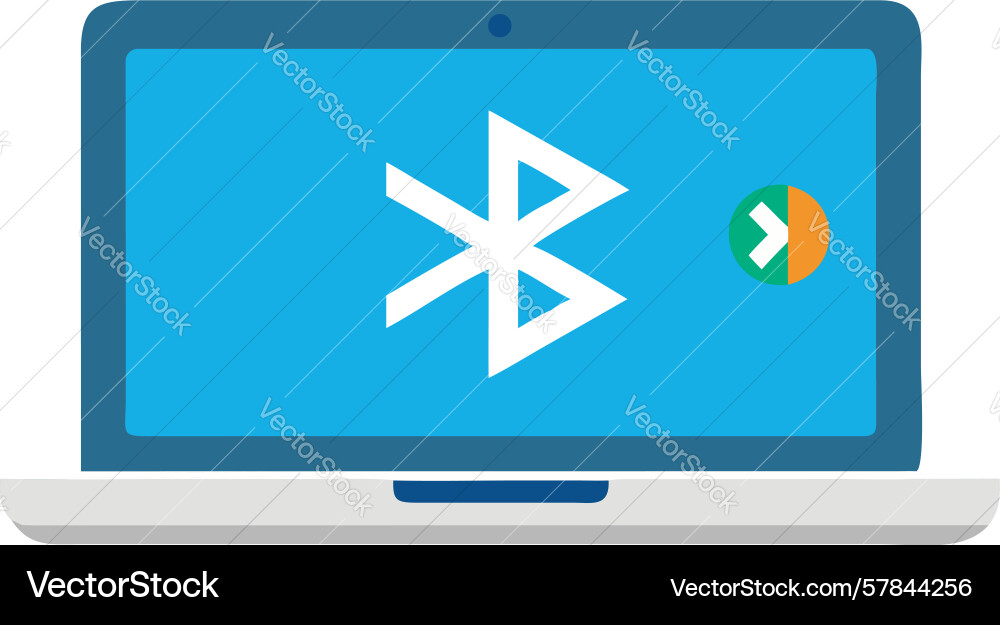 Laptop with bluetooth connection seamless Vector Image