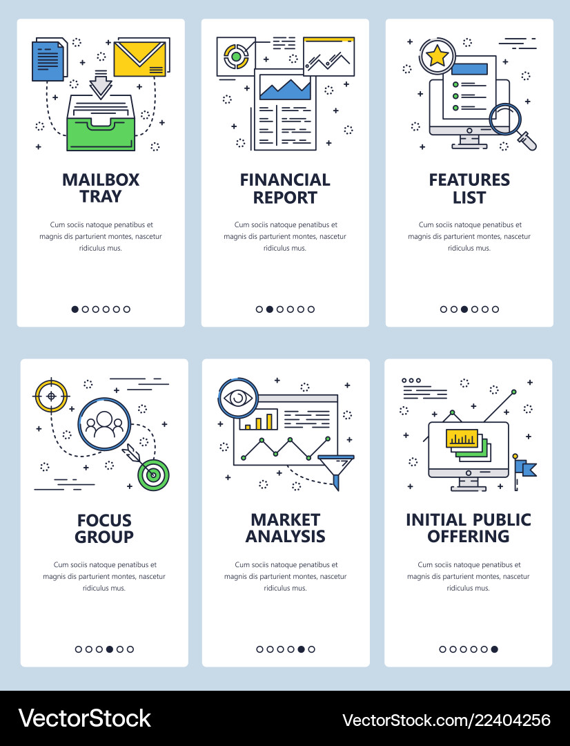 Line art web and mobile app template set Line art web and mobile app template set vector image