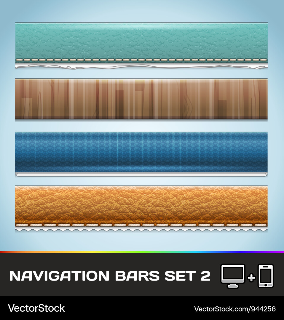 Modern Navigation Bar Set vector image