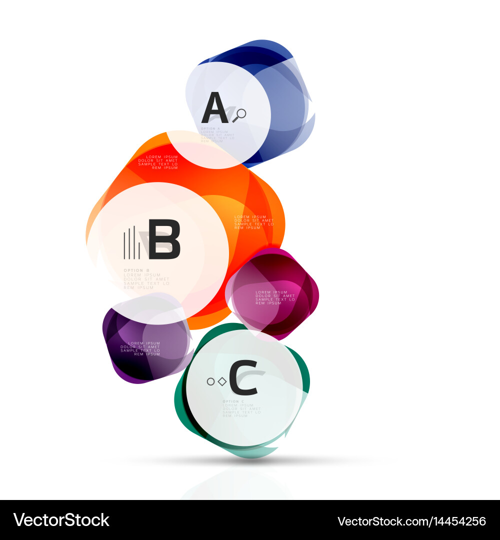 Shiny blank web option boxes vector image