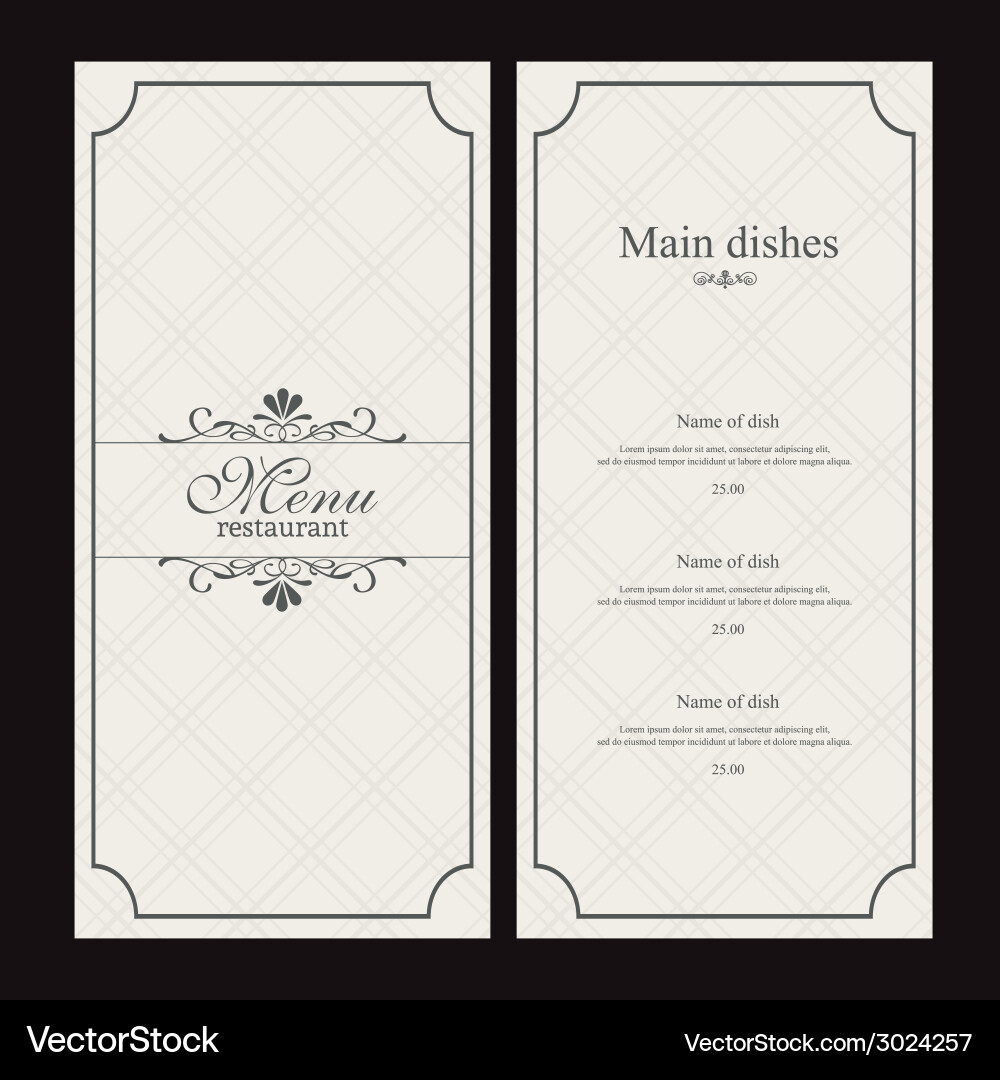 Abstract menu background with some special objects Vector Image