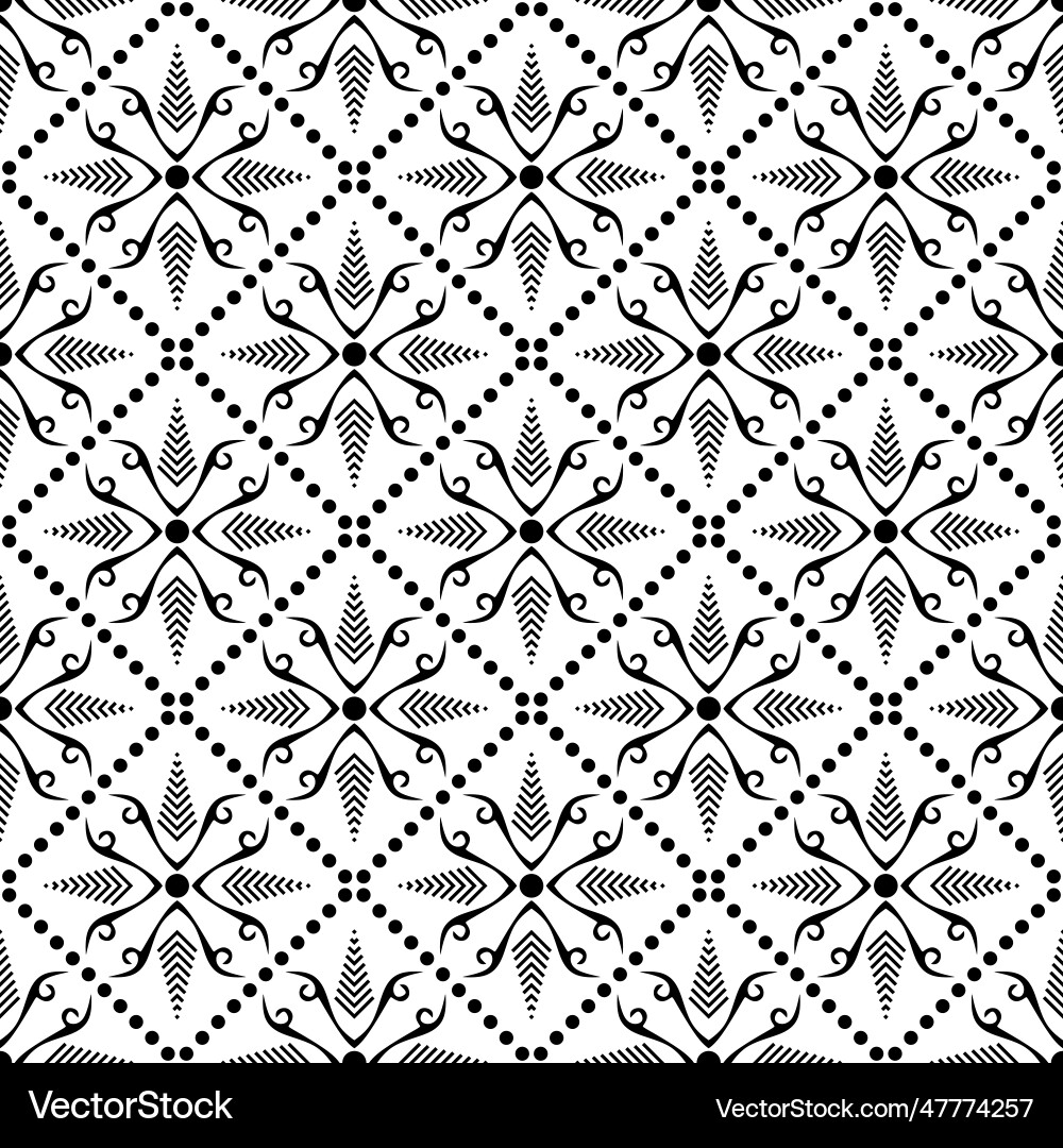Abstract seamless pattern repeated design on white Vector Image