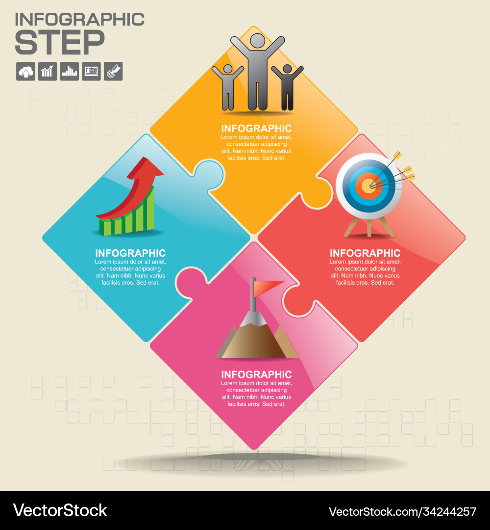 Circle business concepts with icons can use Circle business concepts with icons can use vector image