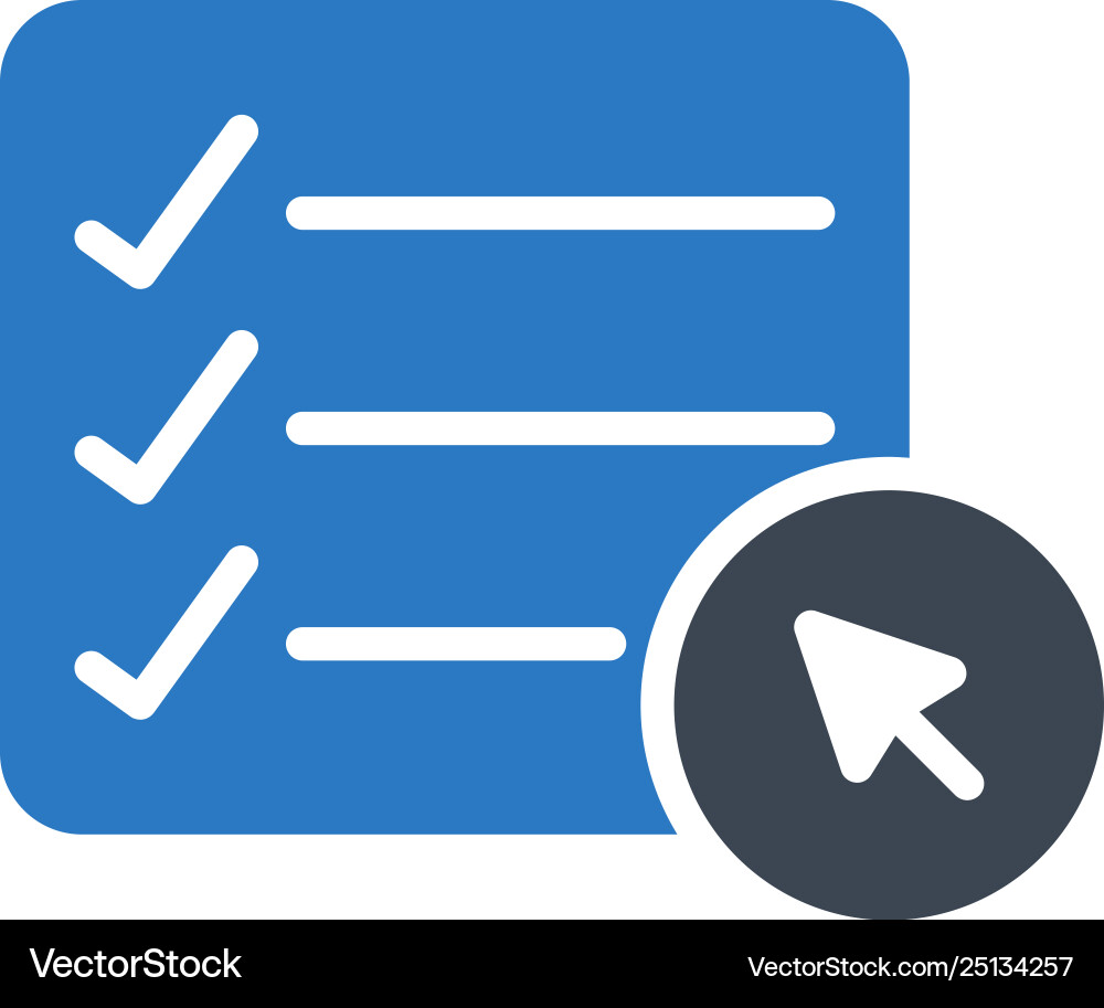 Cursor checklist Cursor checklist vector image