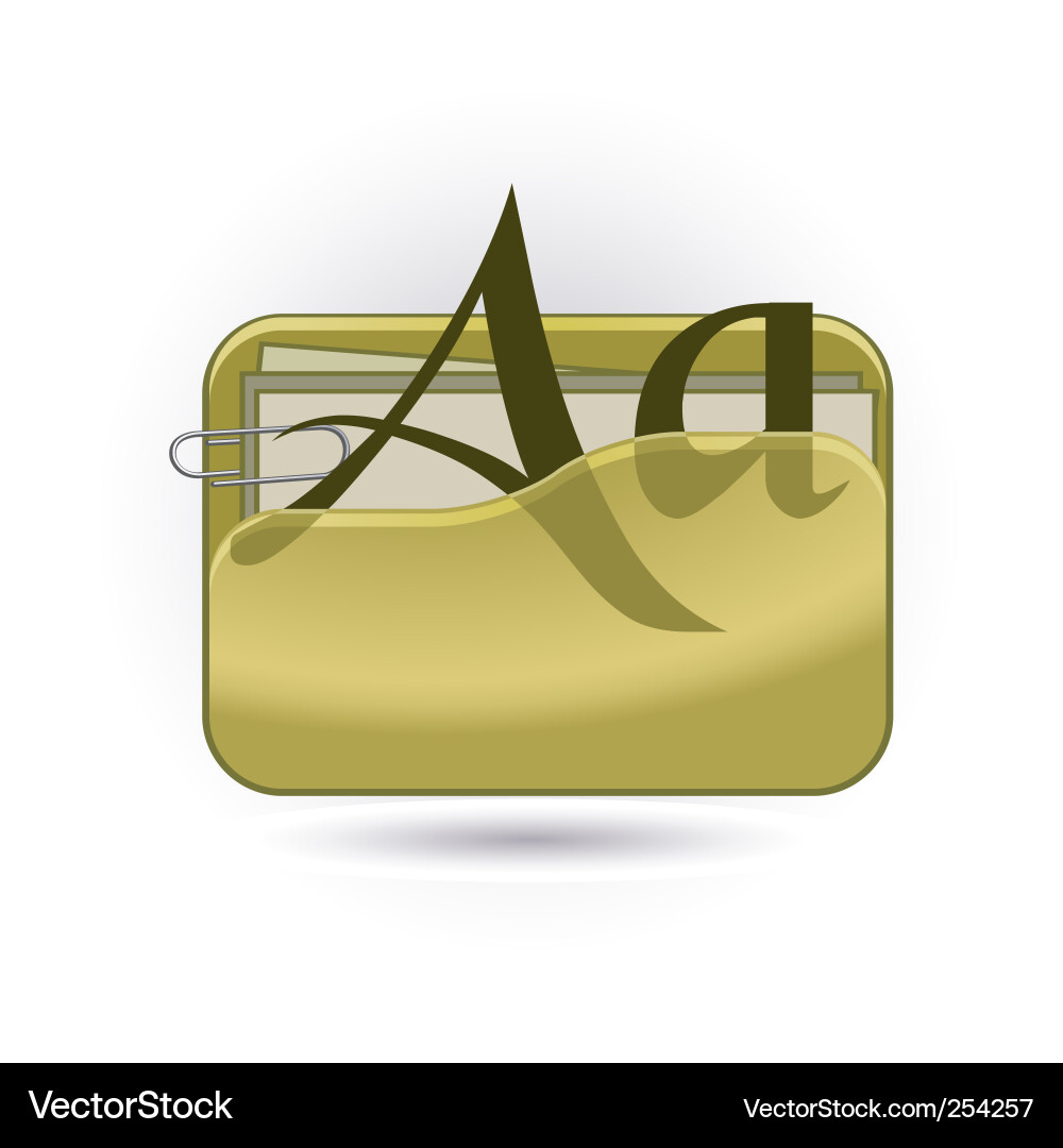 Font document icon Vector Image