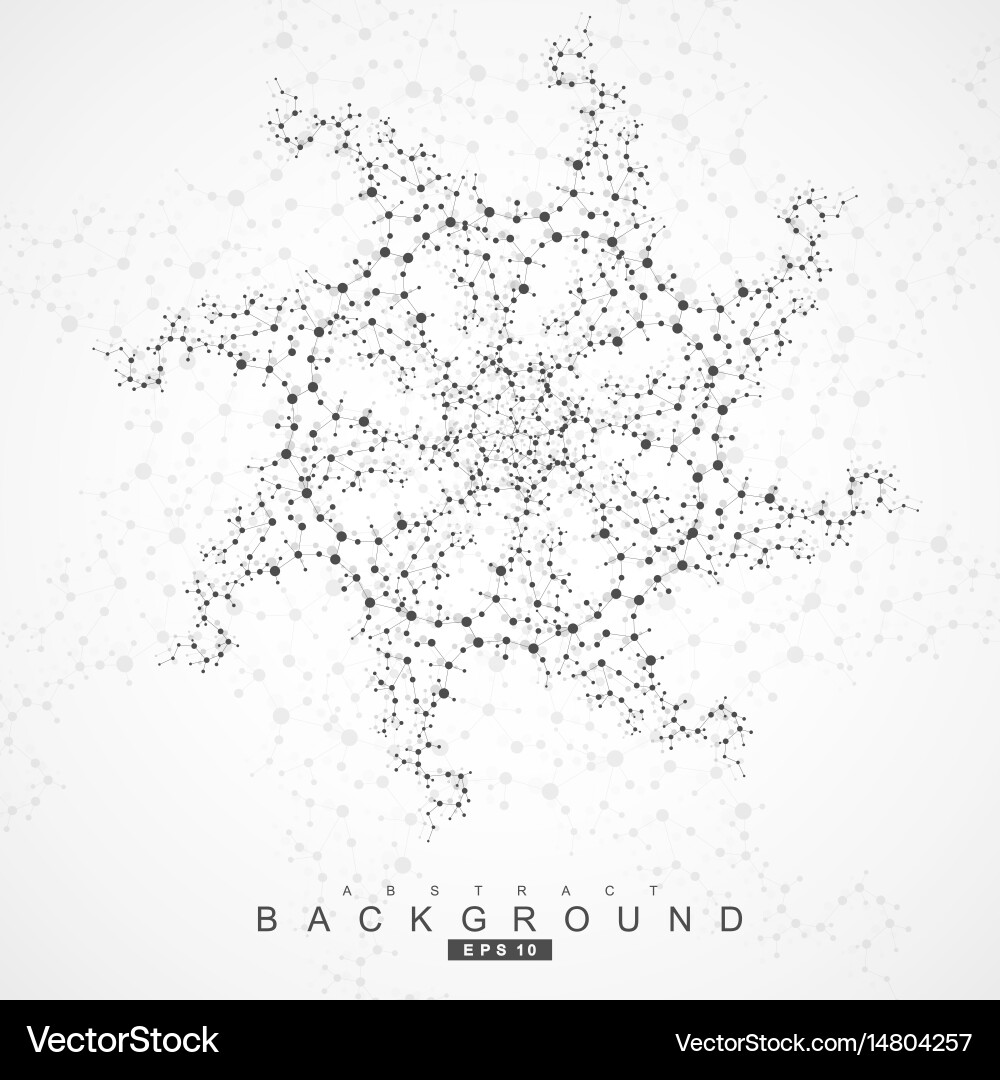 Geometric abstract background with connected line Vector Image