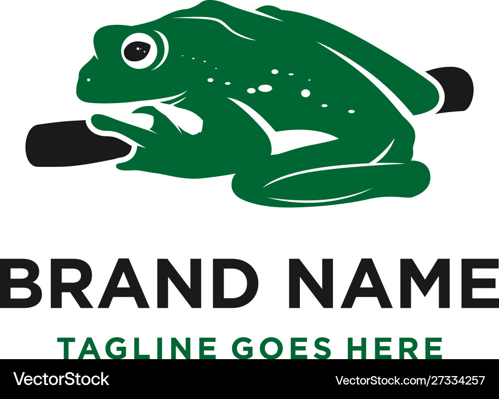 Grüne Frosch Logo Design Grüne Frosch Logo Design vektorbild
