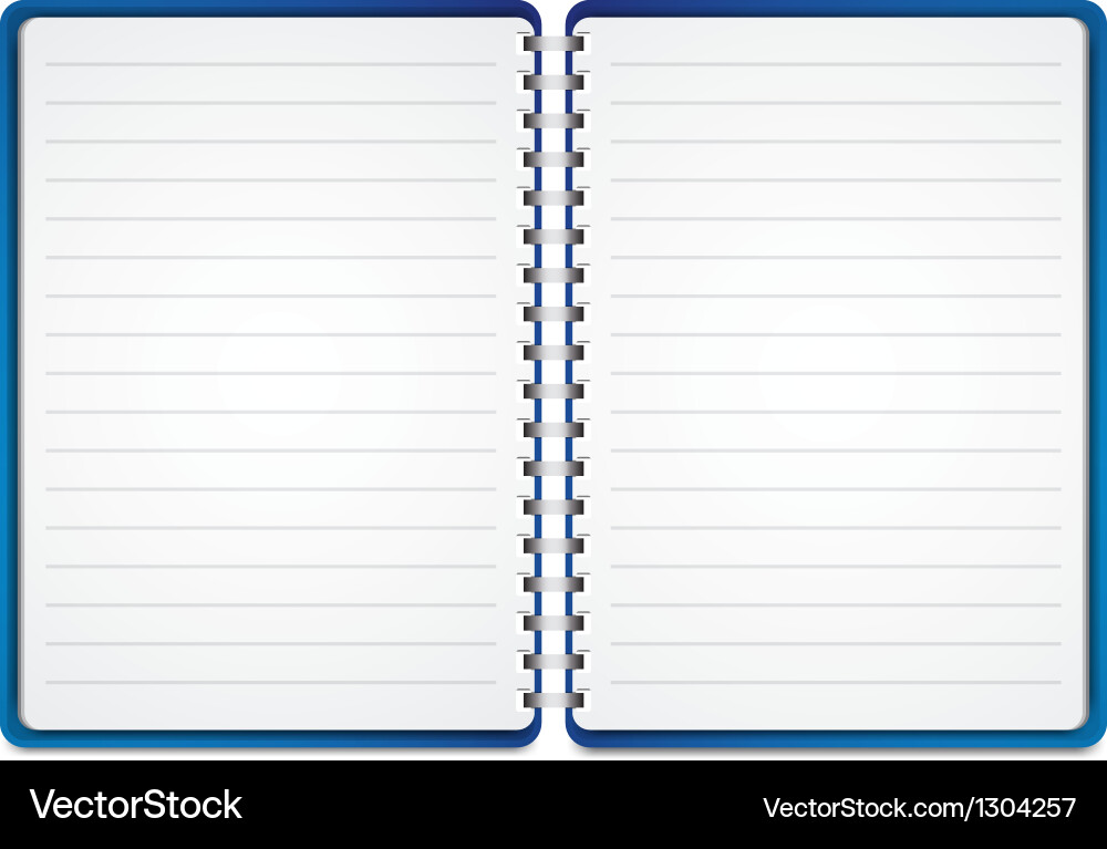 Open notebook Royalty Free Vector Image - VectorStock