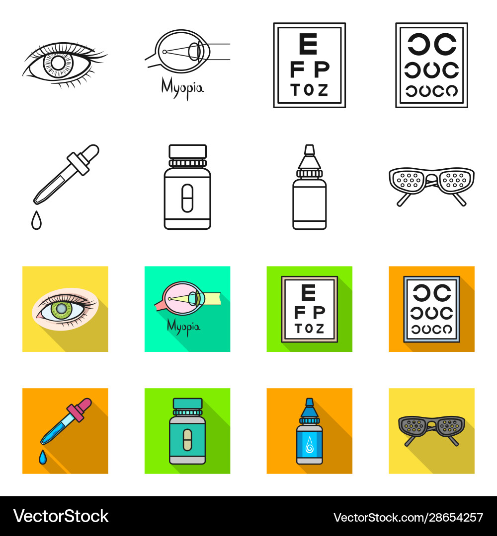 Optometry and medicine icon Optometry and medicine icon vector image