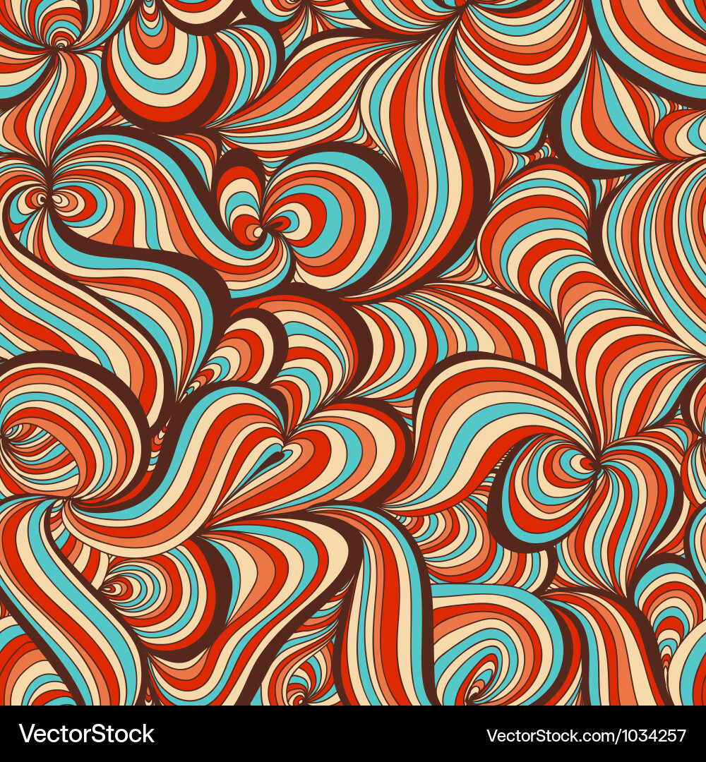 Retro Swirls Pattern vector image