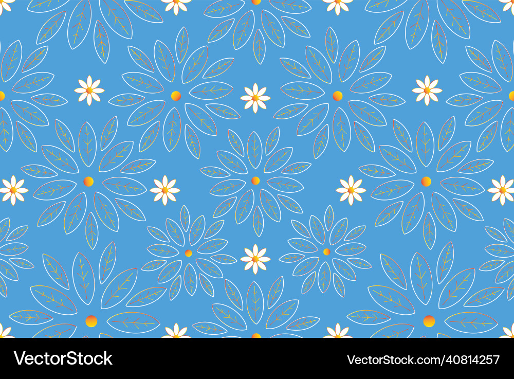 Springtime chamomiles seamless pattern Springtime chamomiles seamless pattern Vector Image