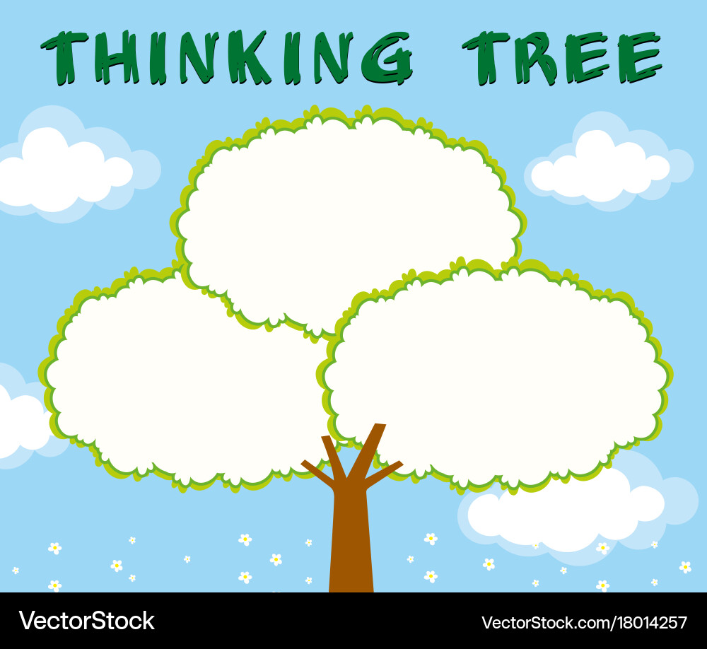 Tree with empty space for text Vector Image
