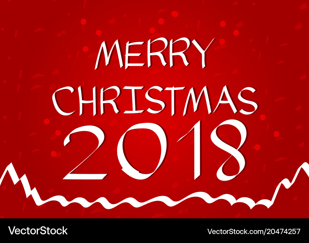 Typography text on red gradient background Vector Image