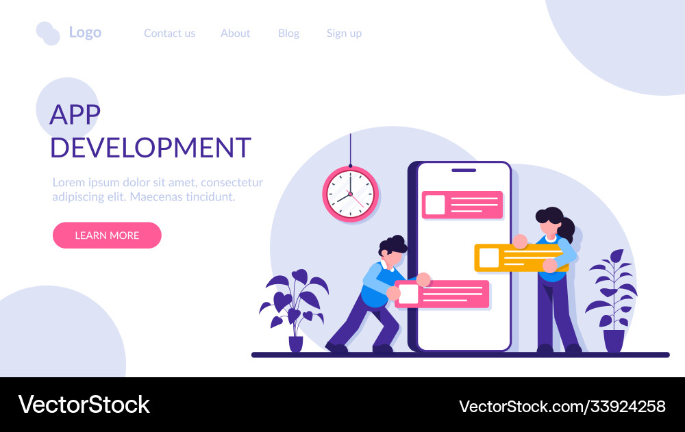 App development for website and mobile App development for website and mobile vector image