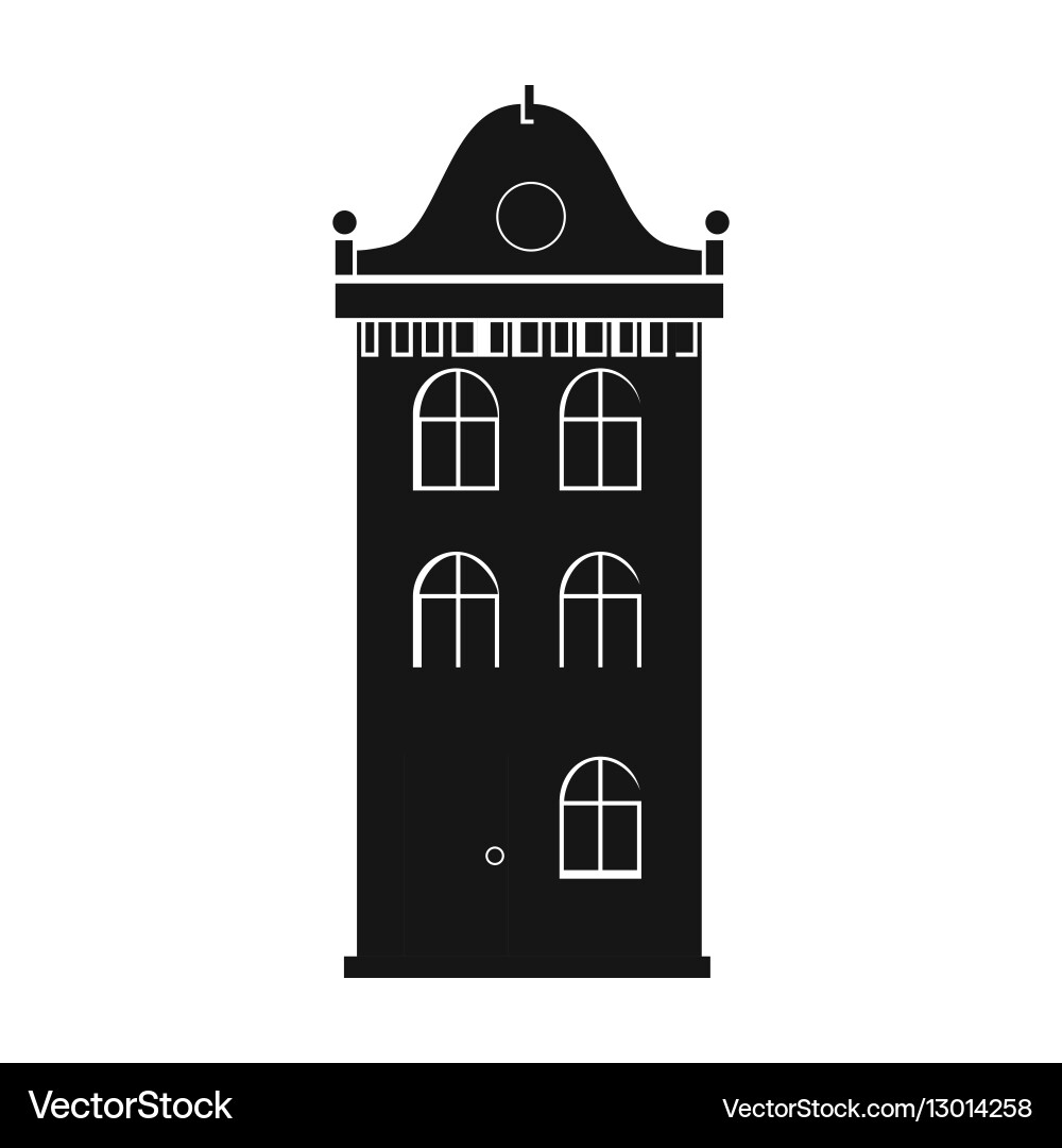 Building icon in monochrome style isolated Vector Image