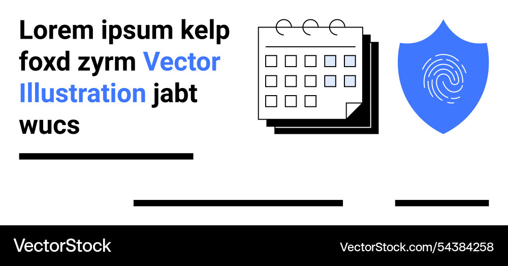 Calendar and security shield elements for web Vector Image
