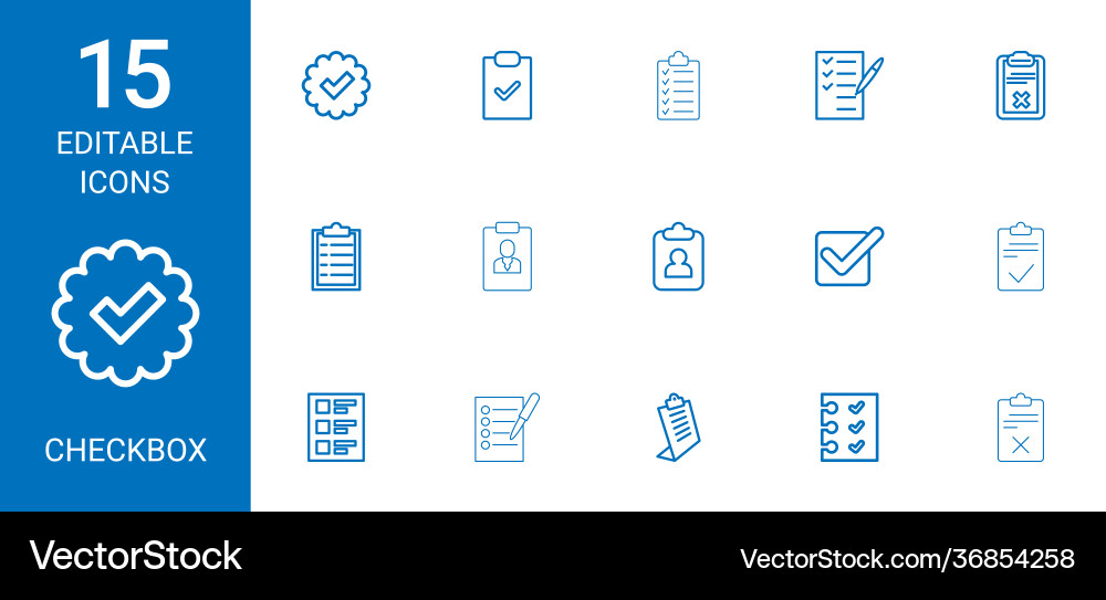 Checkbox icons Vector Image