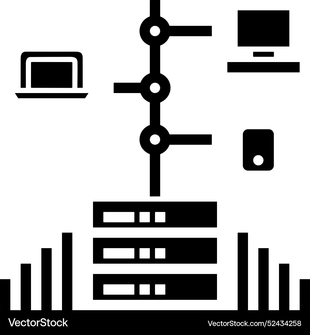 Cloud storage icon symbol image of the database Vector Image