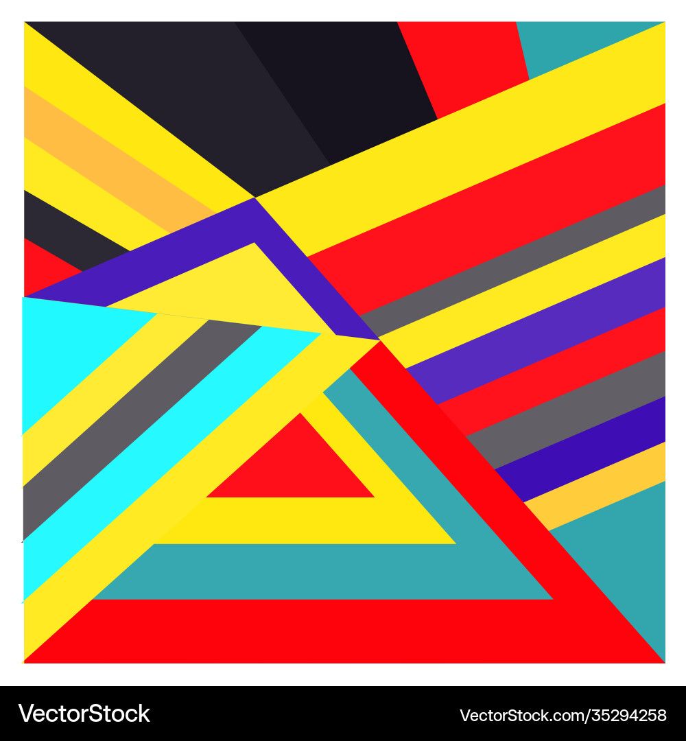 Colorful geometric and curve background pattern Vector Image