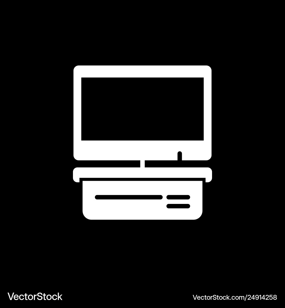 Computer display with blank white screen Computer display with blank white screen Vector Image