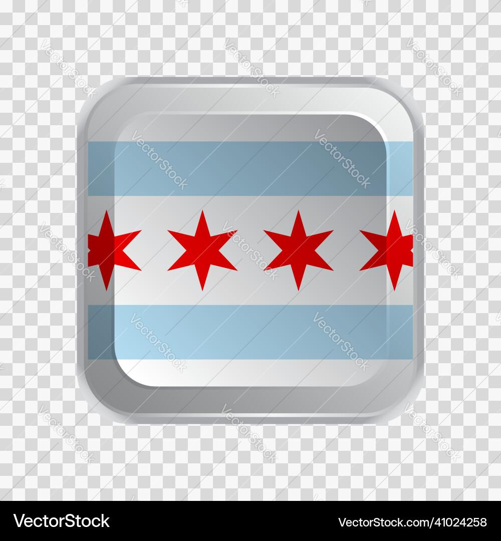Flagge des Staates chicago in illinois usa Flagge des Staates chicago in illinois usa Vektorbild