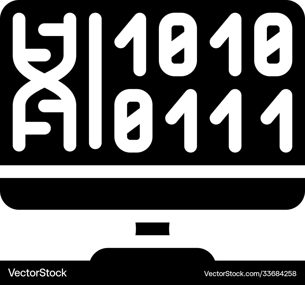 Generating protein cell using computer code glyph Generating protein cell using computer code glyph vector image