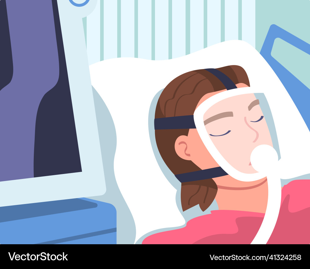 Junge Frau Patientin im Krankenhaus auf dem Bett liegen Junge Frau Patientin im Krankenhaus auf dem Bett liegen vektorbild