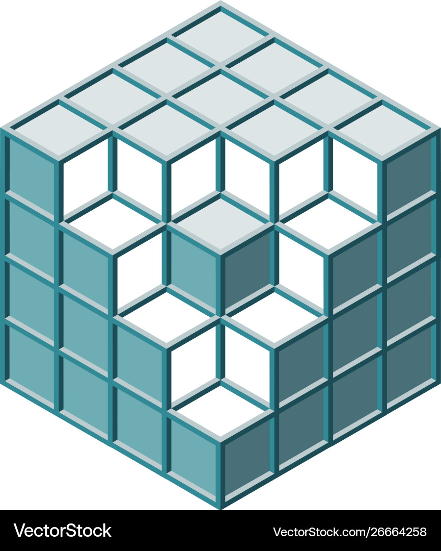 Poster with block chain shapes Poster with block chain shapes vector image