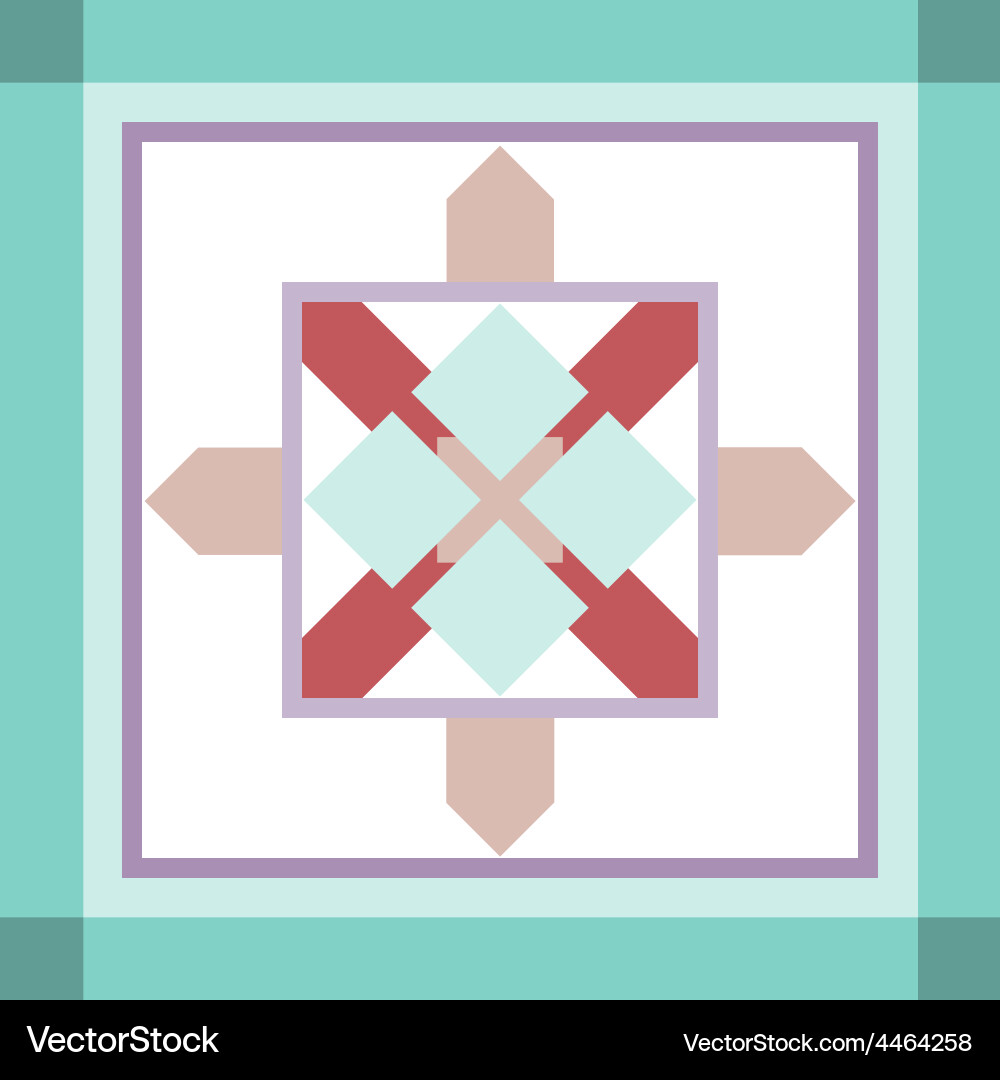 Seamless pattern square green within which Vector Image