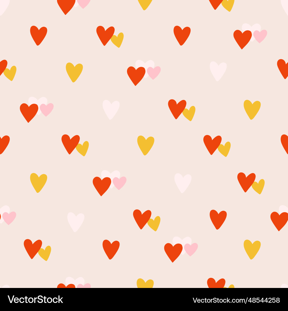 Seamless pattern with hearts Seamless pattern with hearts vector image