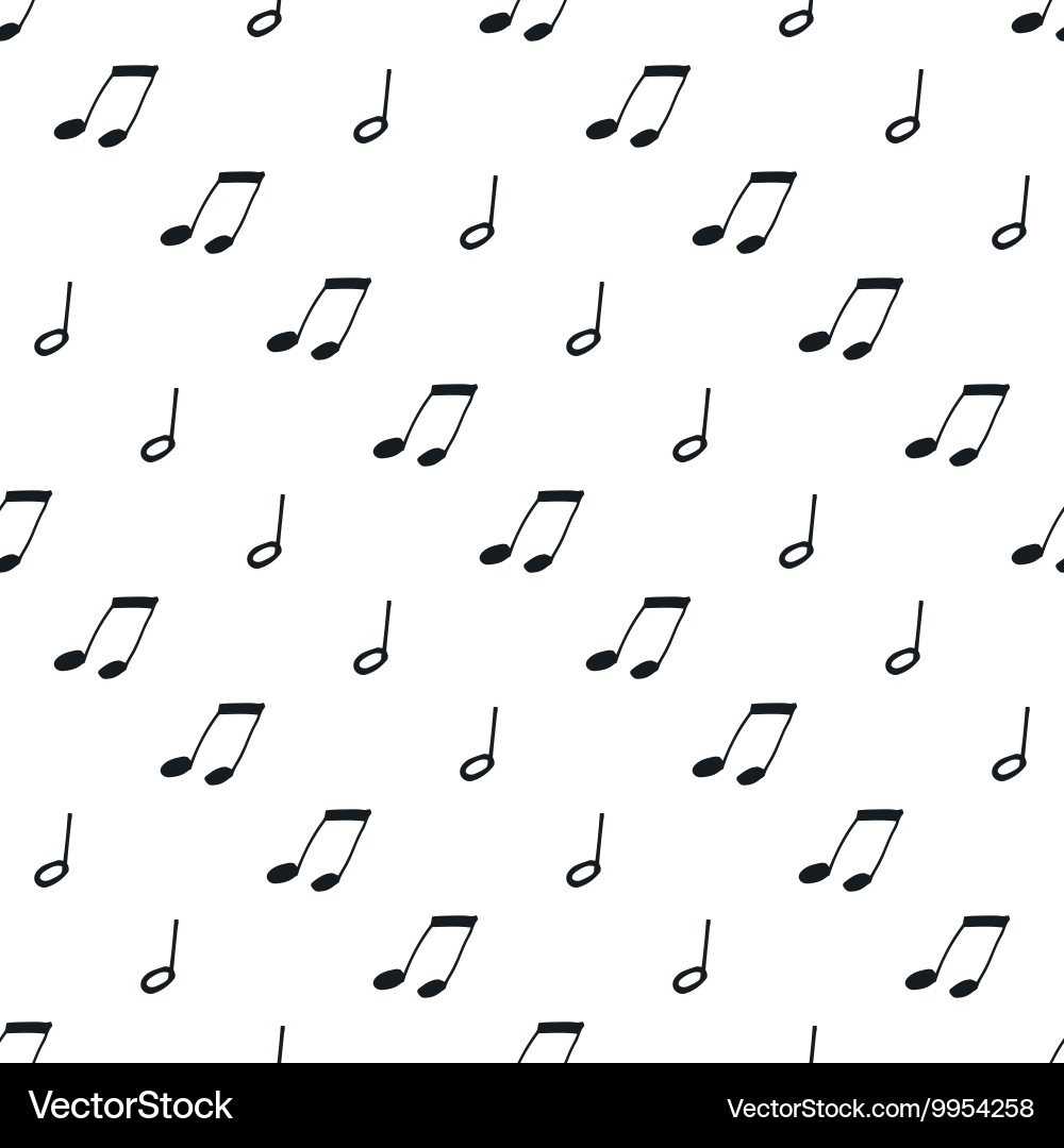 Seamless pattern with music notes vector image