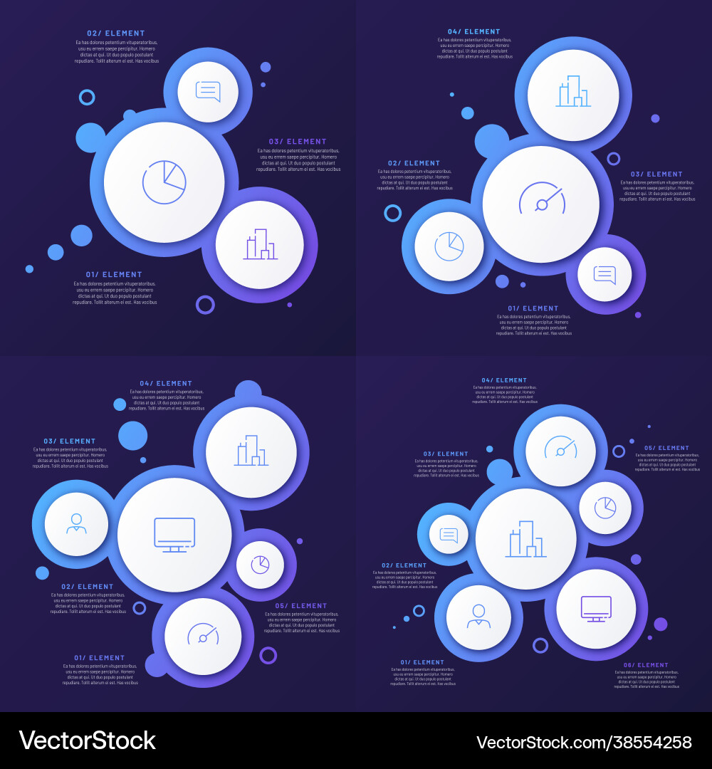 Set abstract gradient minimalistic Set abstract gradient minimalistic vector image