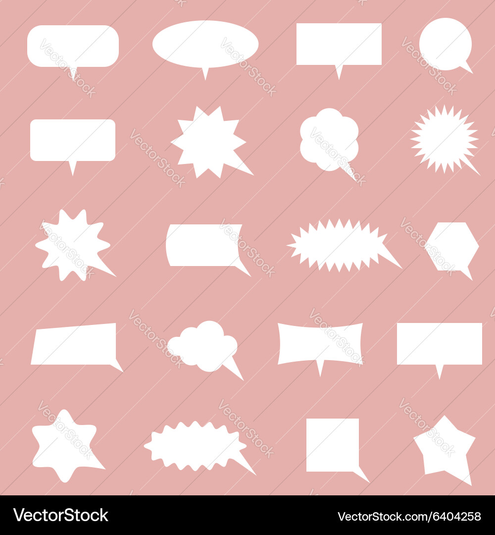Speech bubble set Vector Image