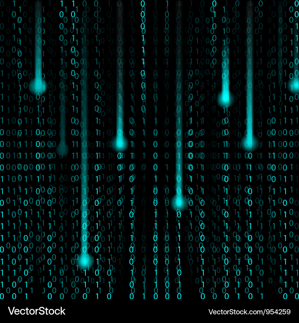 Abstract 3D Matrix Background Vector Image