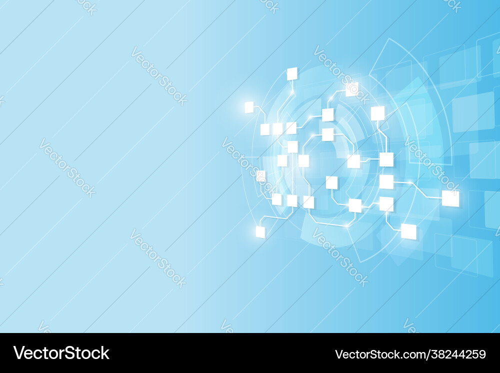 Abstract Blockchain Network Concept vector image