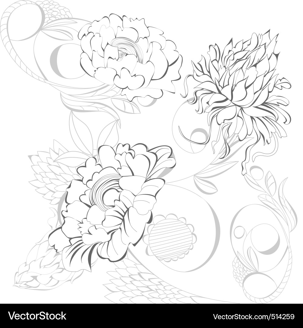 Decorative floral background Vector Image
