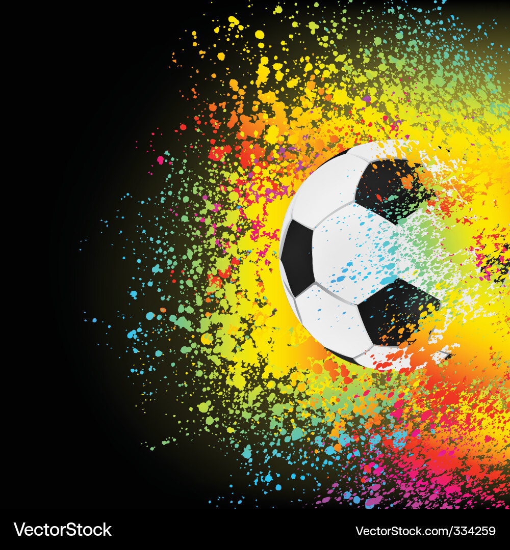 Dynamic Soccer Splash Vector Image