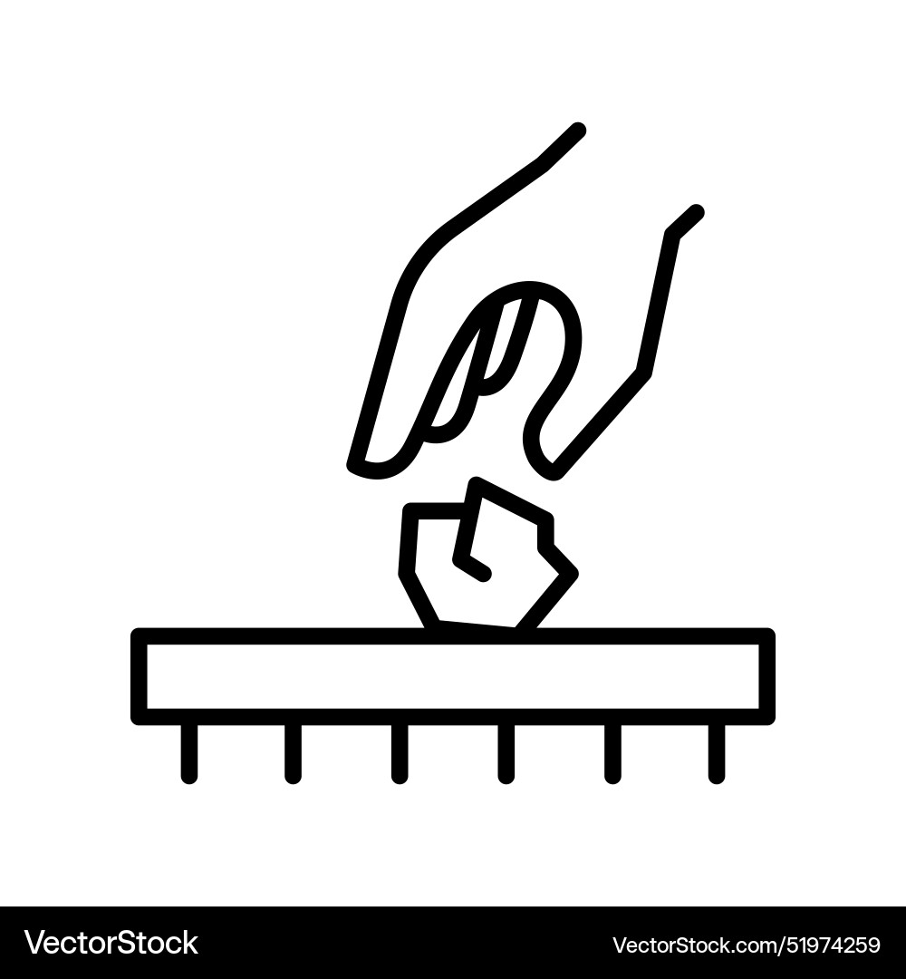 Garbage icon in thin line style graphic design Vector Image