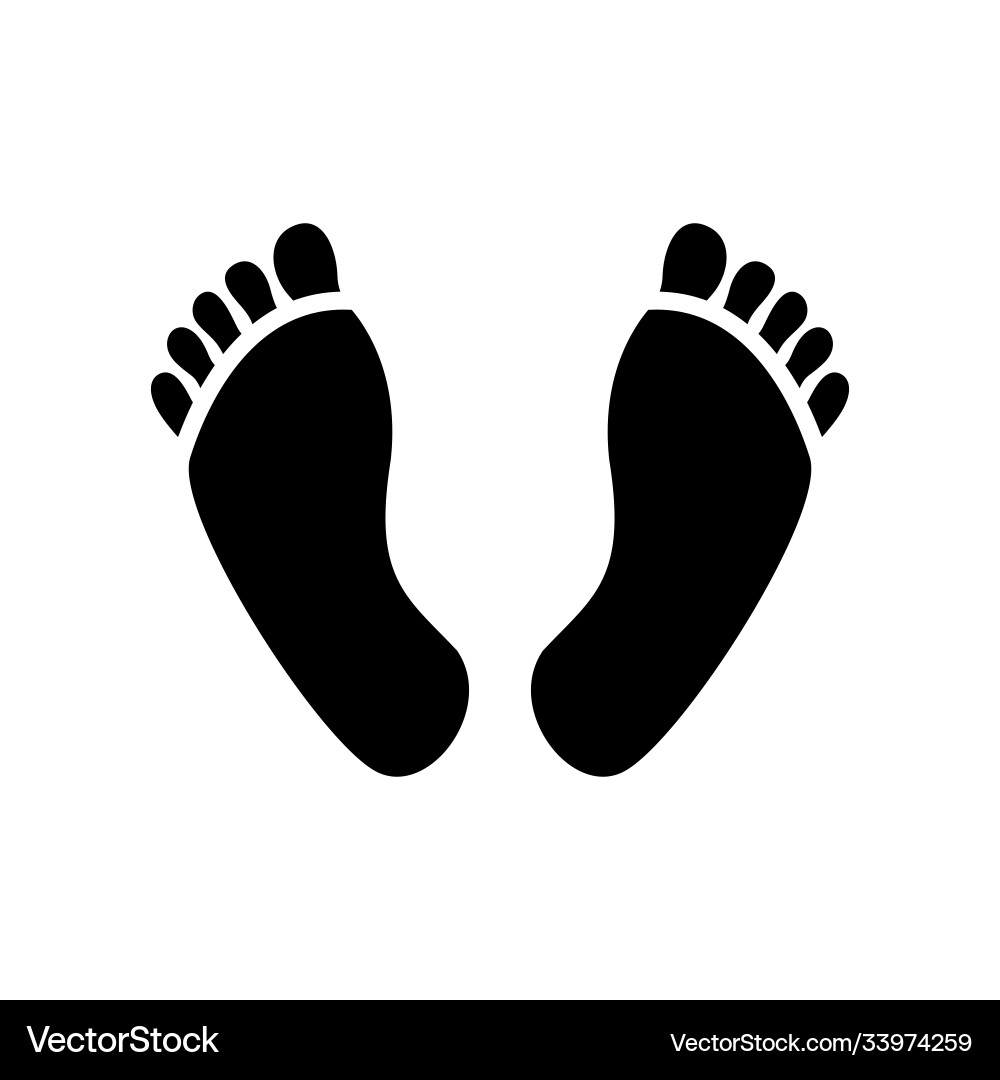 human-foot-print-icon-step-symbol-royalty-free-vector-image