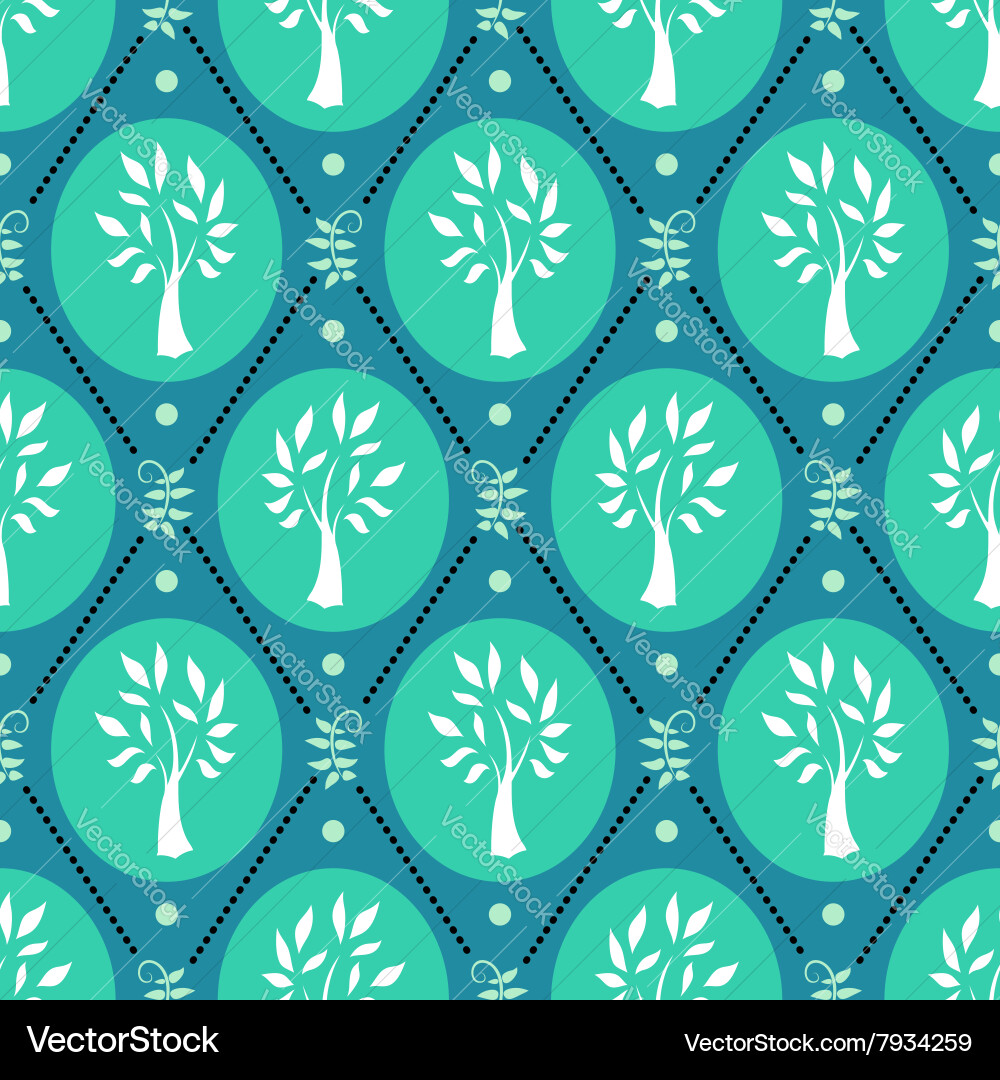 Pattern with trees Vector Image