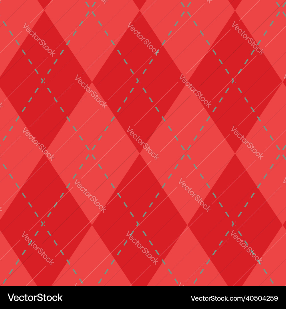 Red and green argyle pattern seamless repeat Red and green argyle pattern seamless repeat vector image