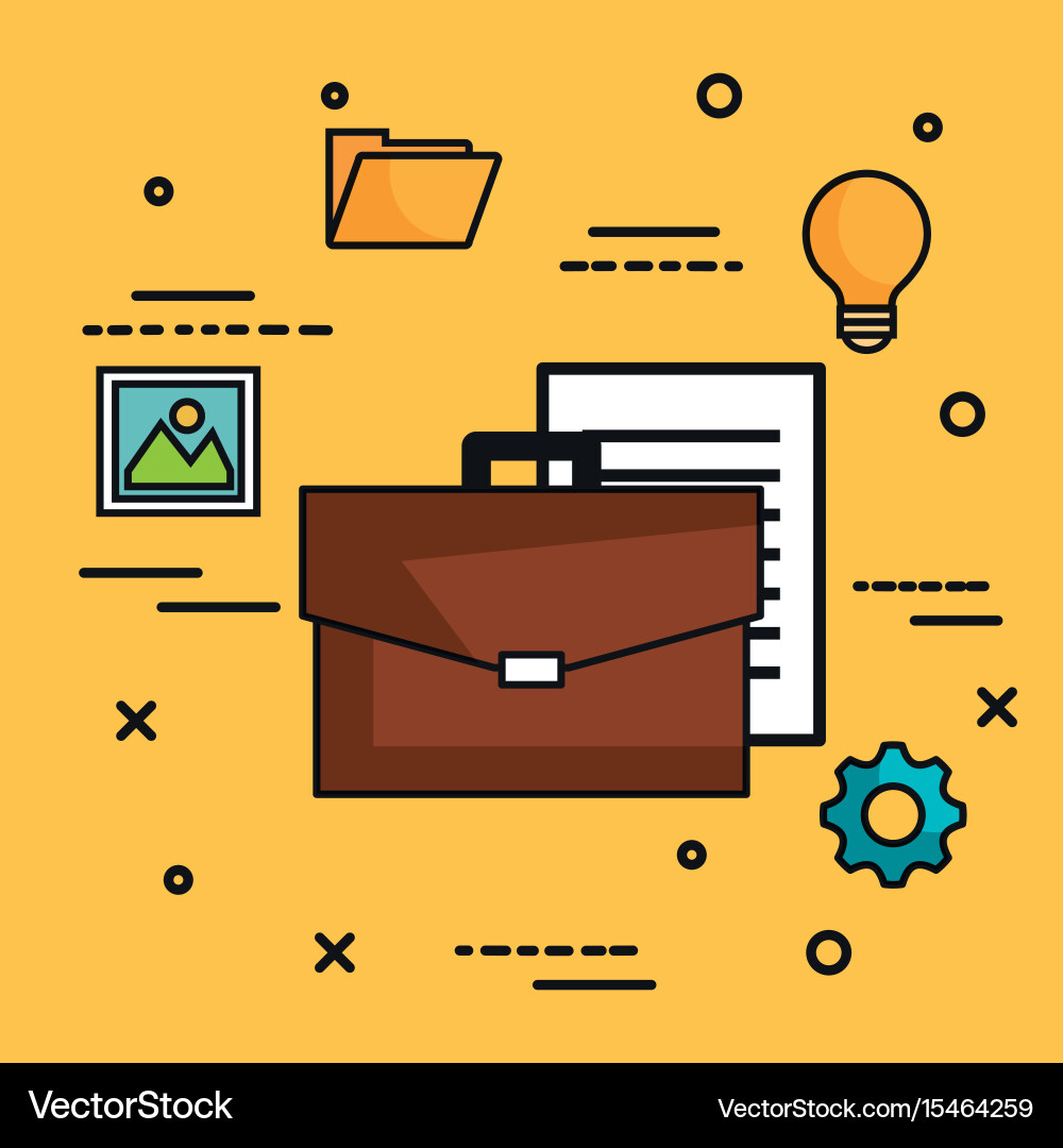 Technology and communication objects design vector image