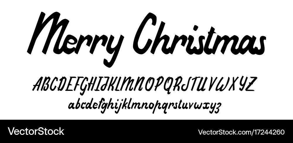 Alphabet calligraphic font unique custom Vector Image