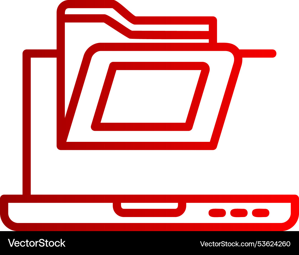 Archive line gradient icon Vector Image